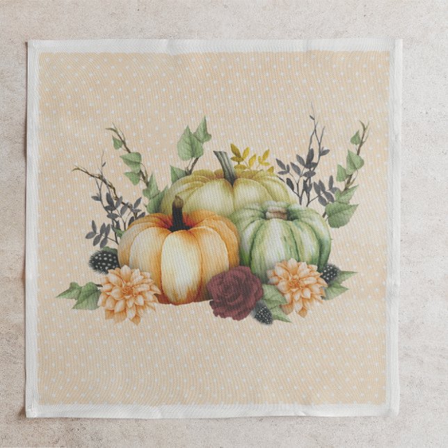 Beautiful Pumpkin Fall Thanksgiving Watercolor Napkins (Creator Uploaded)