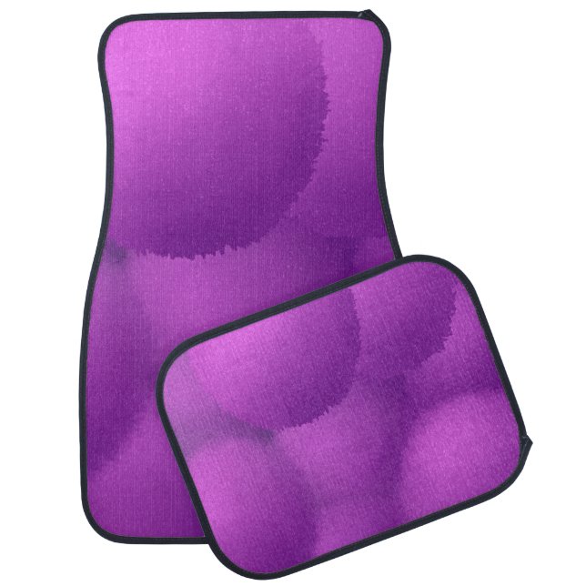 Beautiful Purple Allium Flower Painting Car Mat (Set)