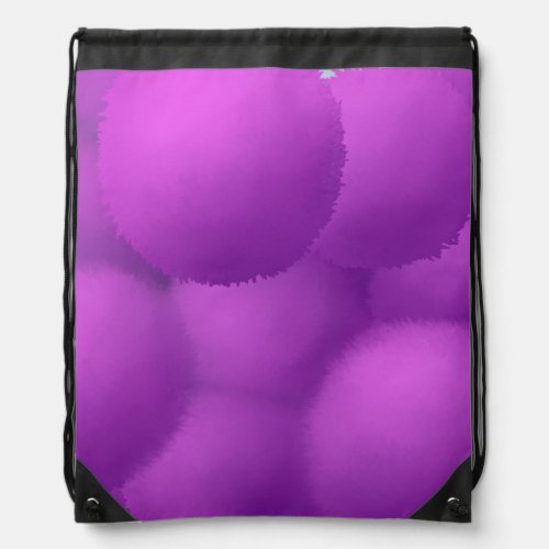 Beautiful Purple Allium Flower Painting Drawstring Bag