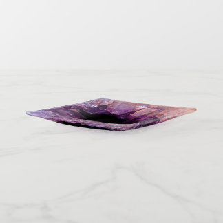 Beautiful Purple amethyst gemstone crystal mineral Trinket Tray