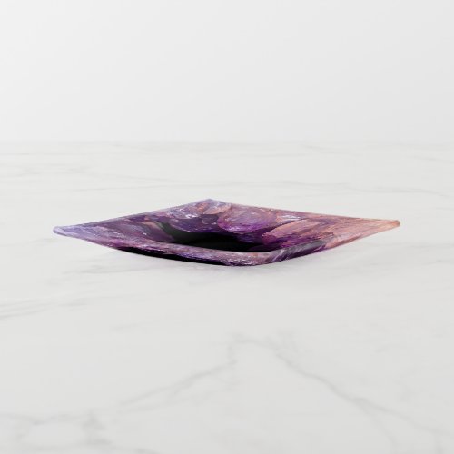 Beautiful Purple amethyst gemstone crystal mineral Trinket Tray