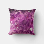 Beautiful Purple Amethyst Throw Pillow at Zazzle