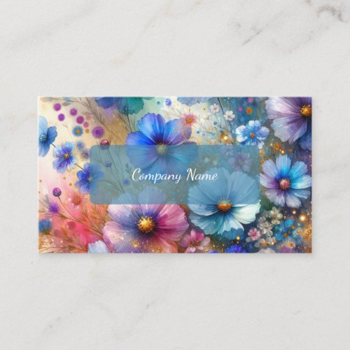 Beautiful Purple and Blue Wildflowers Business Card