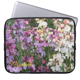 Beautiful Purple and White floral Laptop Sleeve