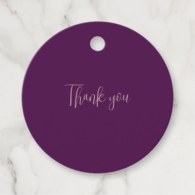 Beautiful Purple Background Favor Tags (Front)