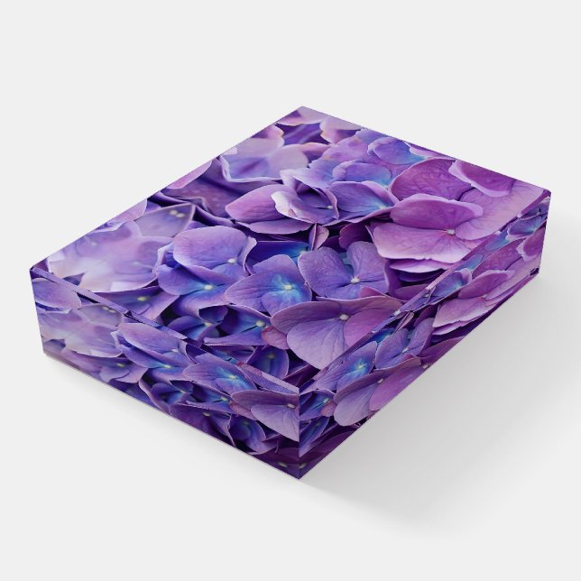 Beautiful Purple Blue Hydrangea Macro Photography Paperweight (Angled)