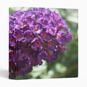 Beautiful Purple Buddleia Flowers Photograph Album 3 Ring Binder