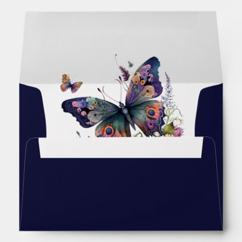 Beautiful Purple Butterfly Envelope