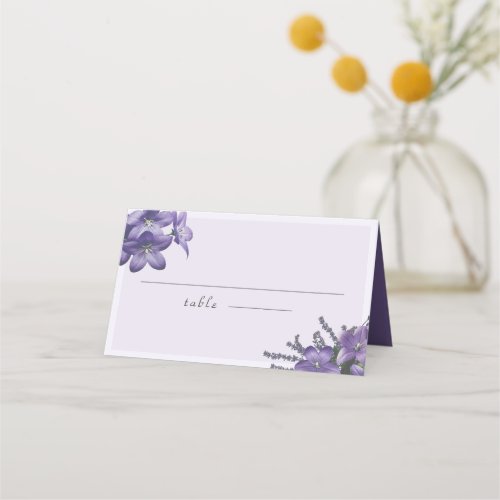 Beautiful Purple Campanula Place Card