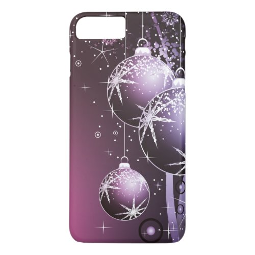 Beautiful Purple Christmas Design iPhone 8 Plus7 Plus Case