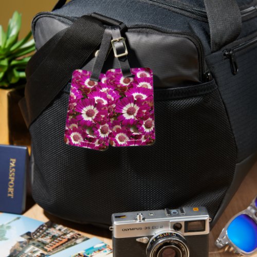 Beautiful Purple Cineraria Flowers Luggage Tag