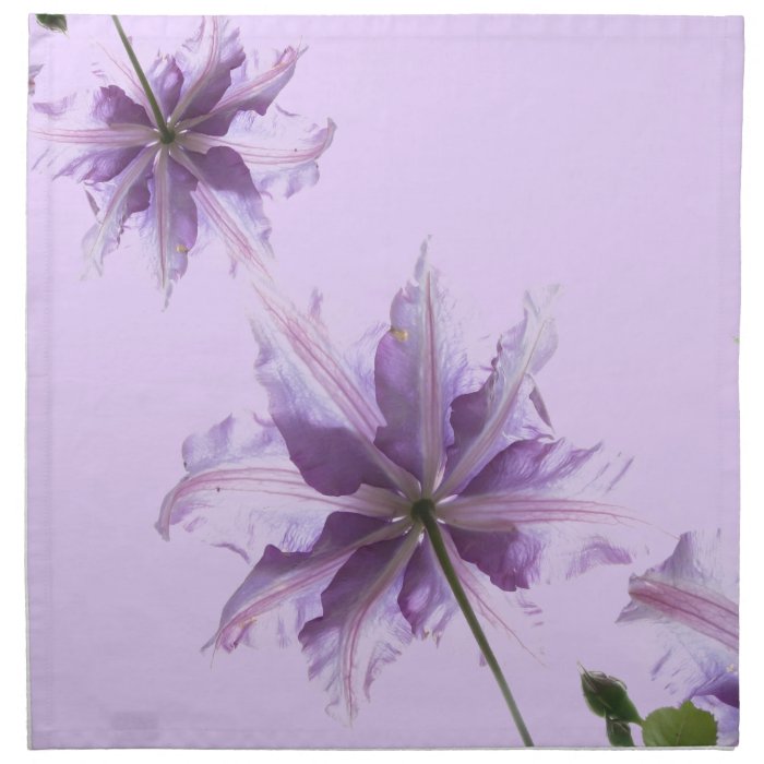 Beautiful Purple Clematis Cloth Napkin