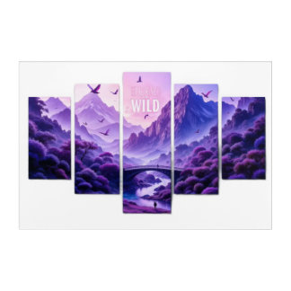 Beautiful purple color nature theme acrylic print