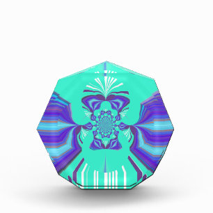 Beautiful Purple Cyan Iridescent Blue vector color Acrylic Award