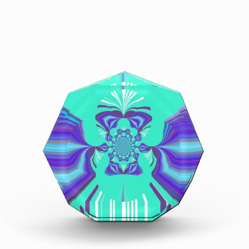 Beautiful Purple Cyan Iridescent Blue vector color Acrylic Award