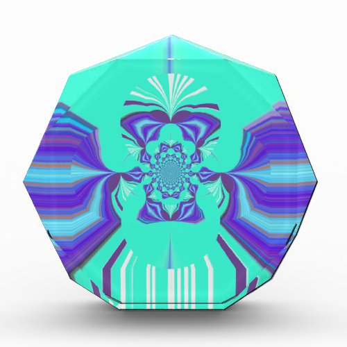 Beautiful Purple Cyan Iridescent Blue vector color Acrylic Award