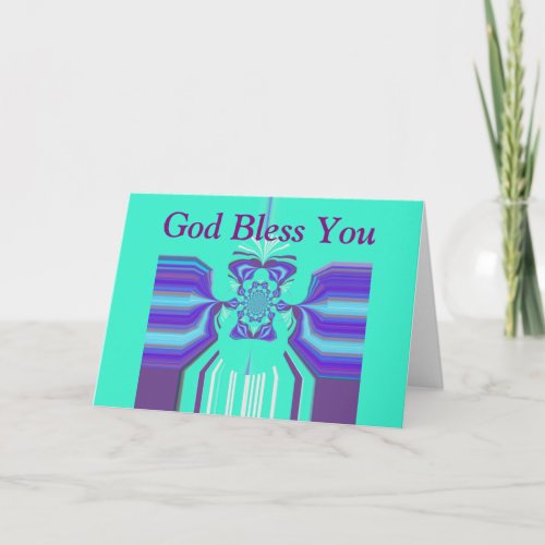 Beautiful Purple Cyan Iridescent Blue vector color Card