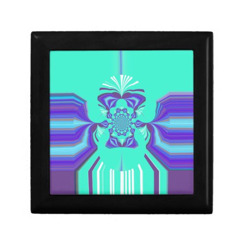 Beautiful Purple Cyan Iridescent Blue vector color Keepsake Box