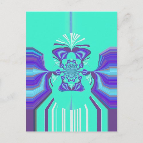 Beautiful Purple Cyan Iridescent Blue vector color Postcard