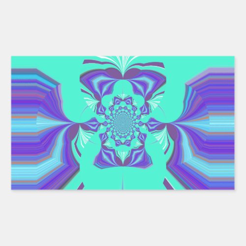 Beautiful Purple Cyan Iridescent Blue vector color Rectangular Sticker