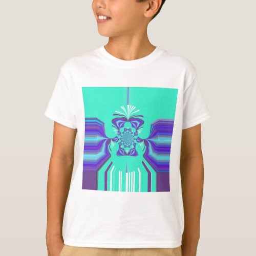 Beautiful Purple Cyan Iridescent Blue vector color T_Shirt