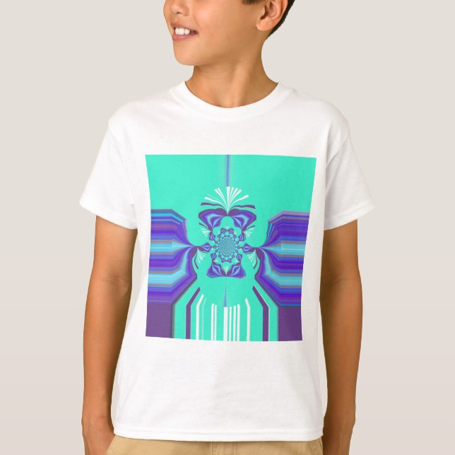 Beautiful Purple Cyan Iridescent Blue vector color T-Shirt (Front)