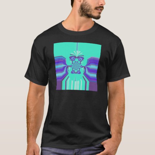 Beautiful Purple Cyan Iridescent Blue vector color T_Shirt