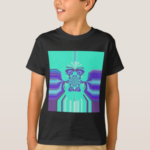 Beautiful Purple Cyan Iridescent Blue vector color T_Shirt