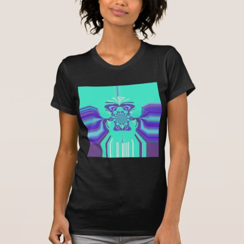 Beautiful Purple Cyan Iridescent Blue vector color T_Shirt