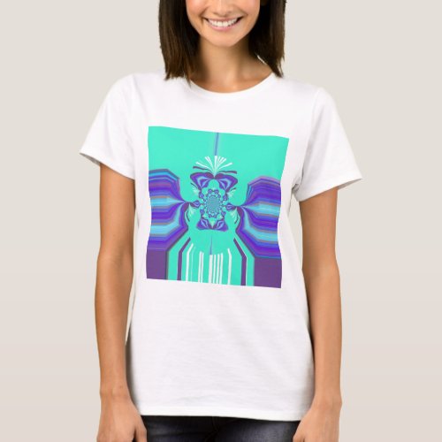 Beautiful Purple Cyan Iridescent Blue vector color T_Shirt