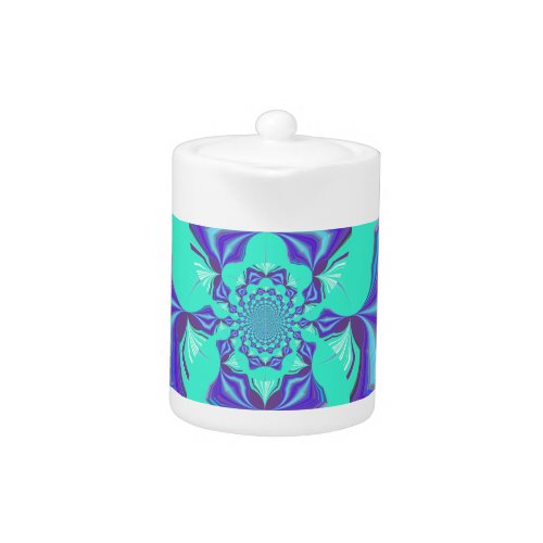 Beautiful Purple Cyan Iridescent Blue vector color Teapot