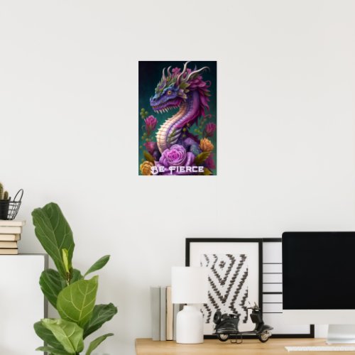 Beautiful Purple Dragon  Poster