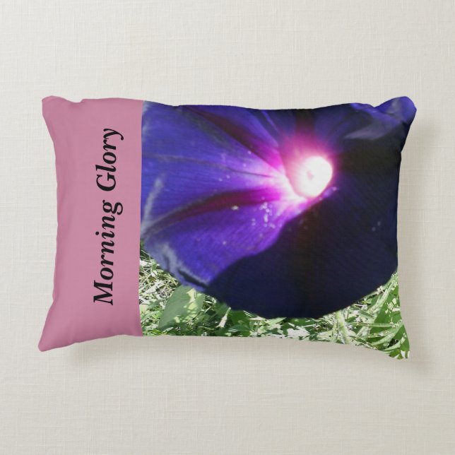 Beautiful Purple Floral Accent Pillow (Back)