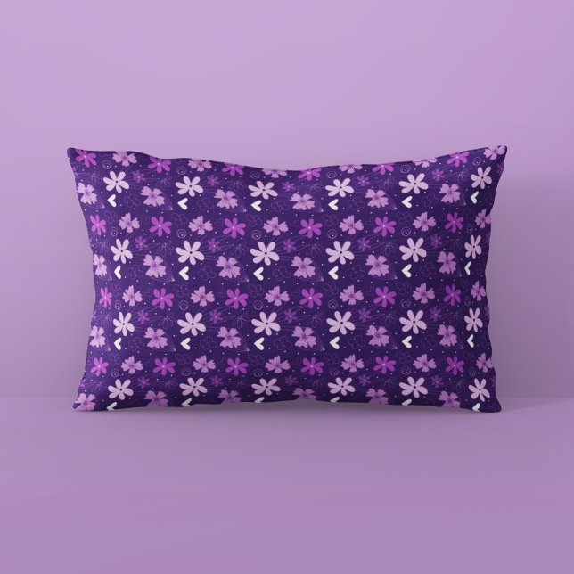 Beautiful Purple Floral Daisy Flower Pattern Pillow Case (Creator Uploaded)
