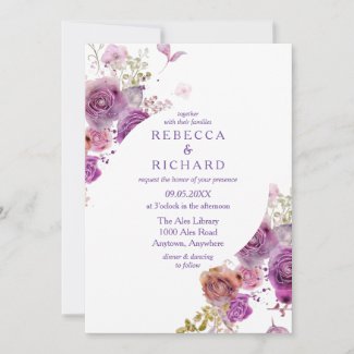 Beautiful Purple Floral Elegance Wedding