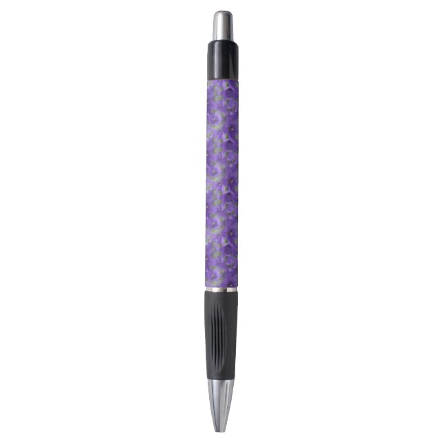Beautiful Purple Floral Pen (Front Vertical)