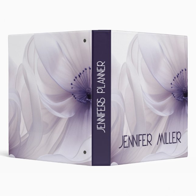 Beautiful purple flower closeup  3 ring binder (Background)