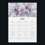 Beautiful Purple Flowers 2025 Magnetic Calendar<br><div class="desc">A magnetic refrigerator calendar with an array of beautiful purple flowers.  Looks good both at home and in the office.</div>