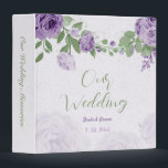 beautiful purple flowers greenery wedding album 3 ring binder<br><div class="desc">romantic purple lavender flowers green leaves botanical wedding photo album binder.
You can use it to save your beautiful memories about any occasion (birthday,  bridal shower,  baby shower, ... )</div>