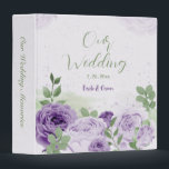 beautiful purple flowers greenery wedding album 3 ring binder<br><div class="desc">romantic purple lavender flowers green leaves botanical wedding photo album binder.
You can use it to save your beautiful memories about any occasion (birthday,  bridal shower,  baby shower, ... )</div>