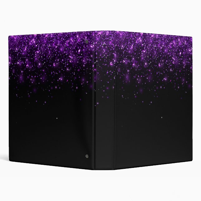Beautiful Purple Glitter  3 Ring Binder (Background)