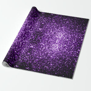 Beautiful Purple glitter sparkles v2 gift wrap