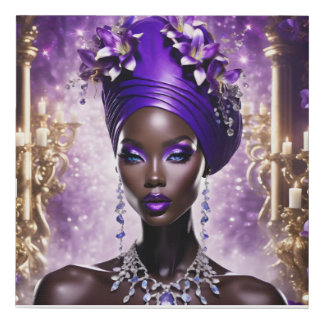 Beautiful Purple Goddess Faux Canvas Print