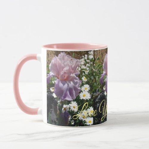 Beautiful Purple Iris Flower floral Love You Mug