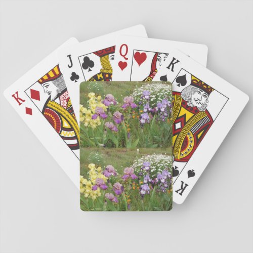 Beautiful Purple Iris Flower floral Photo Playing Cards