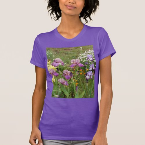 Beautiful Purple Iris Flower floral Photo T_Shirt