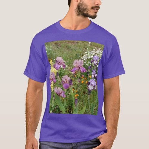 Beautiful Purple Iris Flower floral Photo T_Shirt