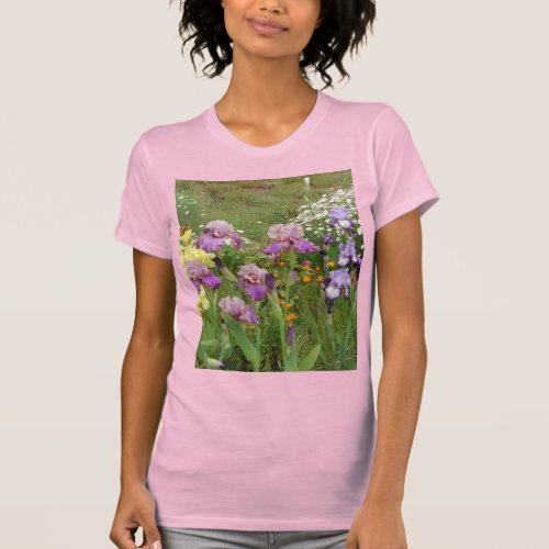 Beautiful Purple Iris Flower floral Photo T_Shirt