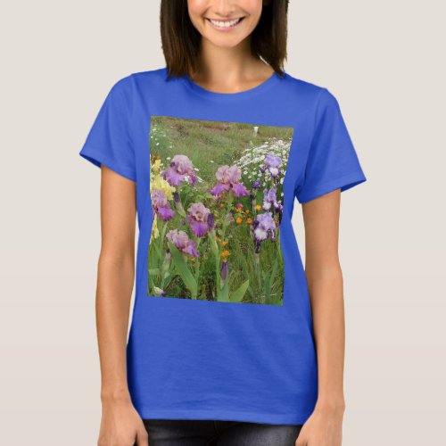 Beautiful Purple Iris Flower floral Photo T_Shirt