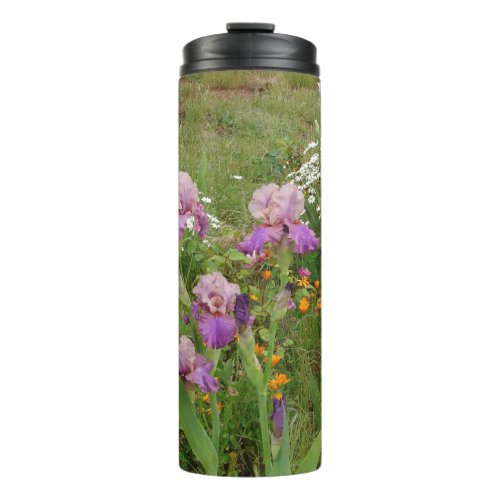 Beautiful Purple Iris Flower floral Photo Thermal Thermal Tumbler